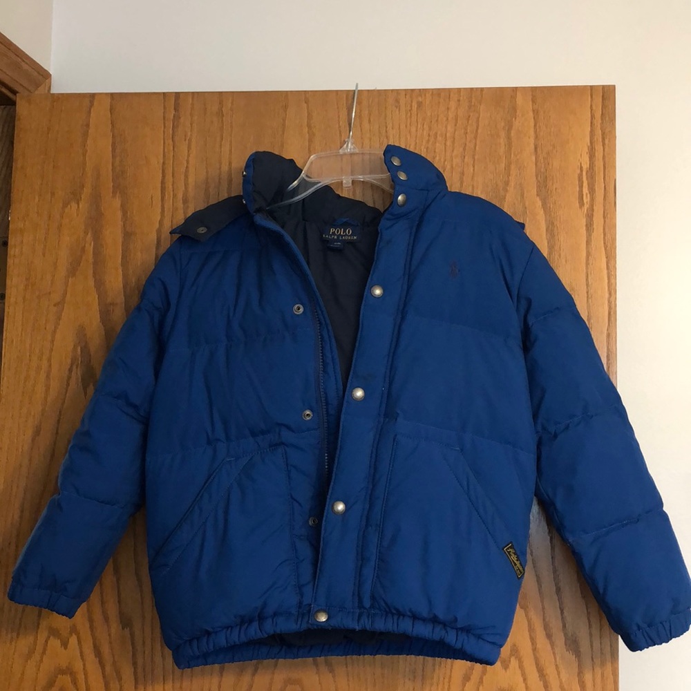 Blue Polo Ralph kids puffer jacket